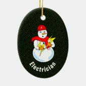 Electrical Snowman Keramik Ornament (Hinten)