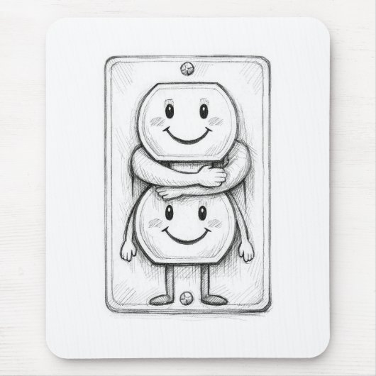 Electrical Socket Hug Mousepad (Vorne)