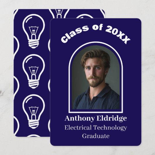 Electrical Technology Graduation Ankündigung (Vorne/Hinten)