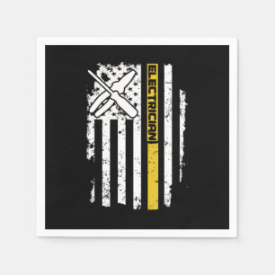 Electrical USA Flag American Electrical Electroni Serviette