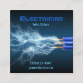 Electrical Voltage Handyman Business Card Quadratische Visitenkarte (Vorderseite)