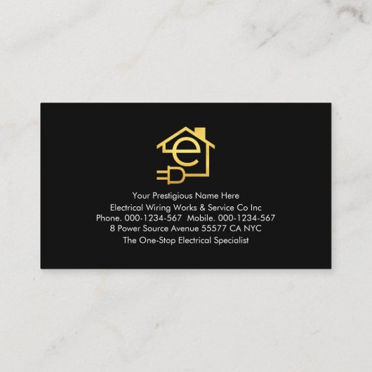 Electrical Wave Lightning Charge Visitenkarte (Rückseite)