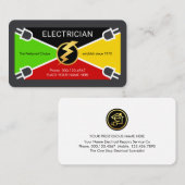 Electrical Wire Colors Plug Connection Visitenkarte (Vorne/Hinten)