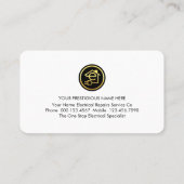 Electrical Wire Colors Plug Connection Visitenkarte (Rückseite)