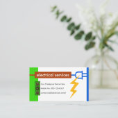 Electrical Wire Colors Power Plug Visitenkarte (Stehend Vorderseite)