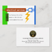 Electrical Wire Colors Power Plug Visitenkarte (Vorne/Hinten)