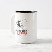 Electrical Worker Appreciation Gift - Switched On  Zweifarbige Tasse (Vorderseite Links)