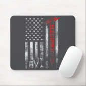 Electrician American Flag Funny Electricians Tools Mousepad (Mit Mouse)
