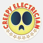 Electrician Creepy Runder Aufkleber (Vorderseite)