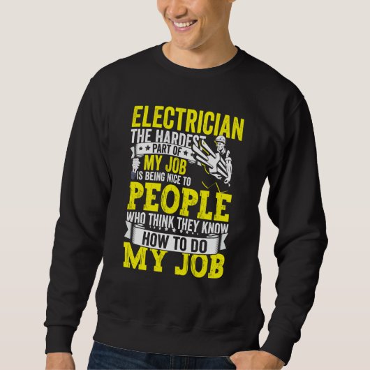 Electrician Dad Apparel Electric Lineman for Men Sweatshirt (Vorderseite)
