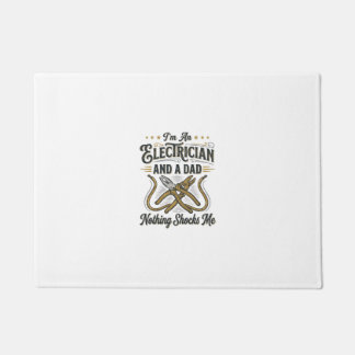 Electrician Dad Nothing Shocks Me Vintage Shirt De Fußmatte