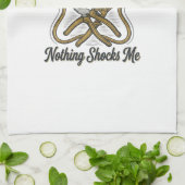 Electrician Dad Nothing Shocks Me Vintage Shirt De Geschirrtuch (Gefaltet)