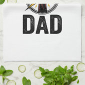 Electrician Dad Vintage Engraving Vector Shirt Des Geschirrtuch (Gefaltet)