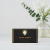 Electrician Electric Company Business Card Visitenkarte (Stehend Vorderseite)