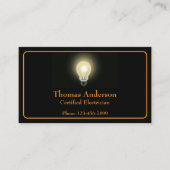 Electrician Electric Company Business Card Visitenkarte (Vorderseite)