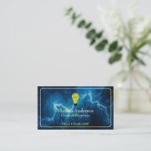Electrician Electric Company Business Card Visitenkarte (Stehend Vorderseite)