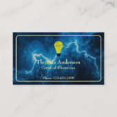 Electrician Electric Company Business Card Visitenkarte (Vorderseite)
