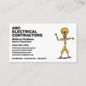 Electrician | Electrical Contractor Visitenkarte (Vorderseite)