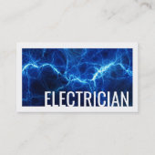 Electrician Electrical Discharge Blue Business Car Visitenkarte (Vorderseite)