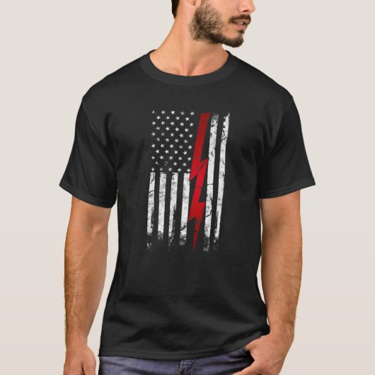 Electrician Flag Electrical Engineering T-Shirt (Vorderseite)