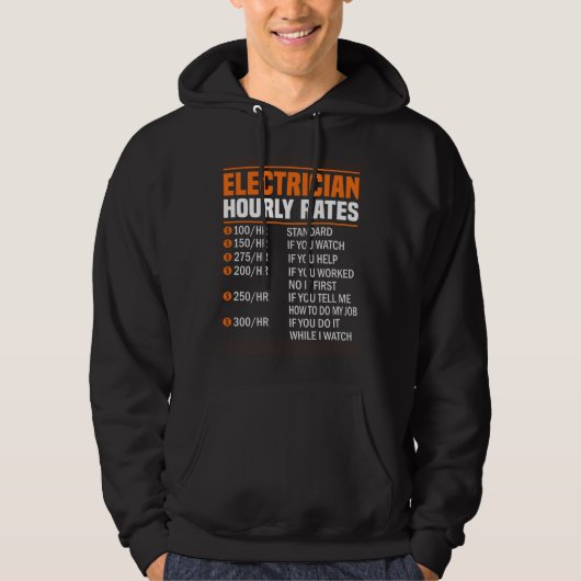 Electrician Hourly Rate Electrical Engineer Linema Hoodie (Vorderseite)