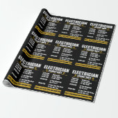 Electrician Hourly Rate Funny Lineman Dad Retro Geschenkpapier (Ungerollt)