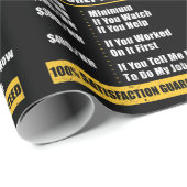 Electrician Hourly Rate Funny Lineman Dad Retro Geschenkpapier (Rolleneckpunkt)