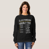 Electrician Hourly Rate Humor Sweatshirt (Vorne ganz)