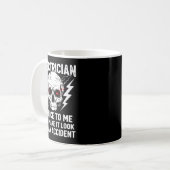 Electrician Humor Be Nice To Me Funny Electrician  Kaffeetasse (Vorderseite Links)