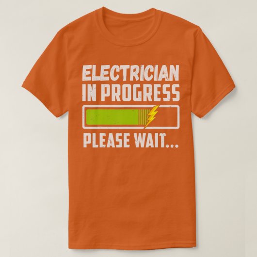 Electrician In Progress Journeyman Future Electric T-Shirt (Design vorne)