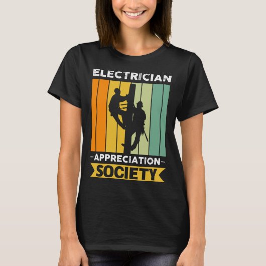 Electrician Job Colleague And Coworker Society T-Shirt (Vorderseite)