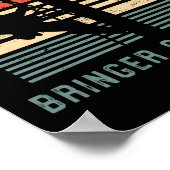 Electrician Lineman Bringer Of Power Retro Vintage Poster (Ecke)