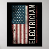 Electrician Lineman Electrician (amerikanische Fla Poster (Vorne)