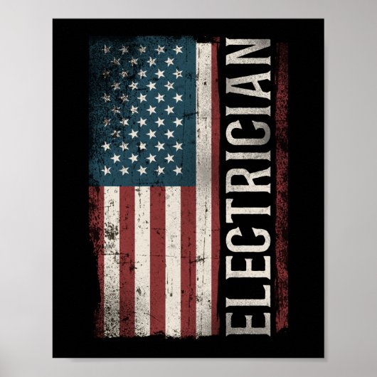 Electrician Lineman Electrician (amerikanische Fla Poster (Vorne)