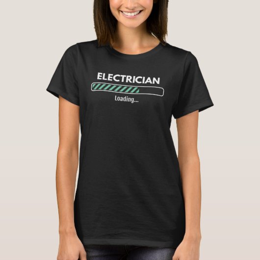 Electrician Loading Studying Electrical Work T-Shirt (Vorderseite)