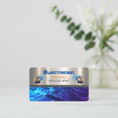 Electrician Metal Handyman Business Card Visitenkarte (Stehend Vorderseite)