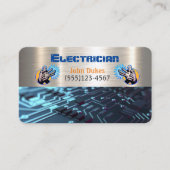 Electrician Metal Handyman Business Card Visitenkarte (Vorderseite)