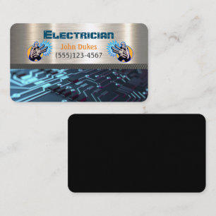 Electrician Metal Handyman Business Card Visitenkarte