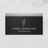 Electrician Metallic QR Code Visitenkarte (Vorderseite)