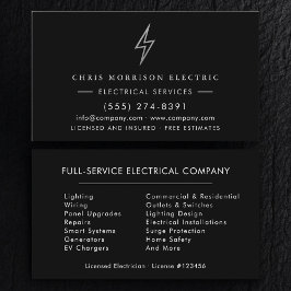 Electrician – Modern Electric Company Visitenkarte