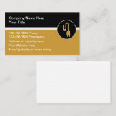 Electrician Modern Unique Business Cards Visitenkarte (Vorne/Hinten)