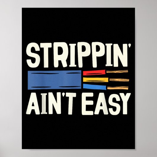 Electrician N Ain't Easy Dad Grandpa Papa Fathers Poster (Vorne)