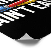 Electrician N Ain't Easy Funny Dad Fathers Day  Poster (Ecke)