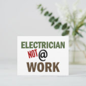 Electrician NOT At Work Postkarte (Stehend Vorderseite)