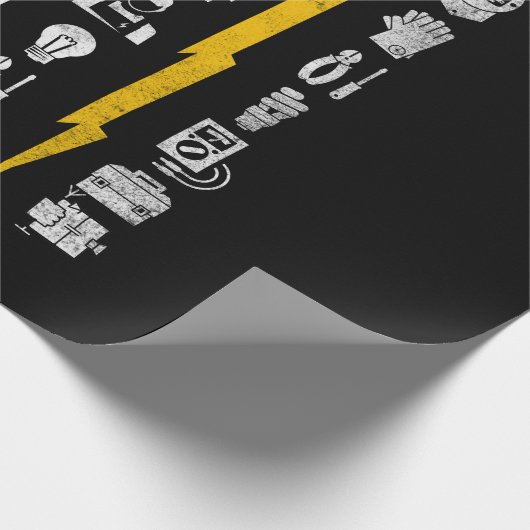 Electrician US Flag Tools for Electricians Geschenkpapier (Ecke)