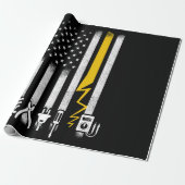 Electrician US Flag Tools for Electricians Geschenkpapier (Ungerollt)