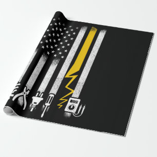 Electrician US Flag Tools for Electricians Geschenkpapier