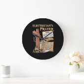 Electrician's prayer Amen Große Wanduhr (Zuhause)