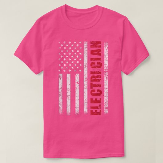 ElectricianUSA Flag Lineman Electrical Worker Repa T-Shirt (Design vorne)