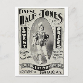 "Electricity City Graving Advertisement" Postkarte